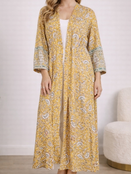 lovefire Tops - Lovefire yellow floral coverup